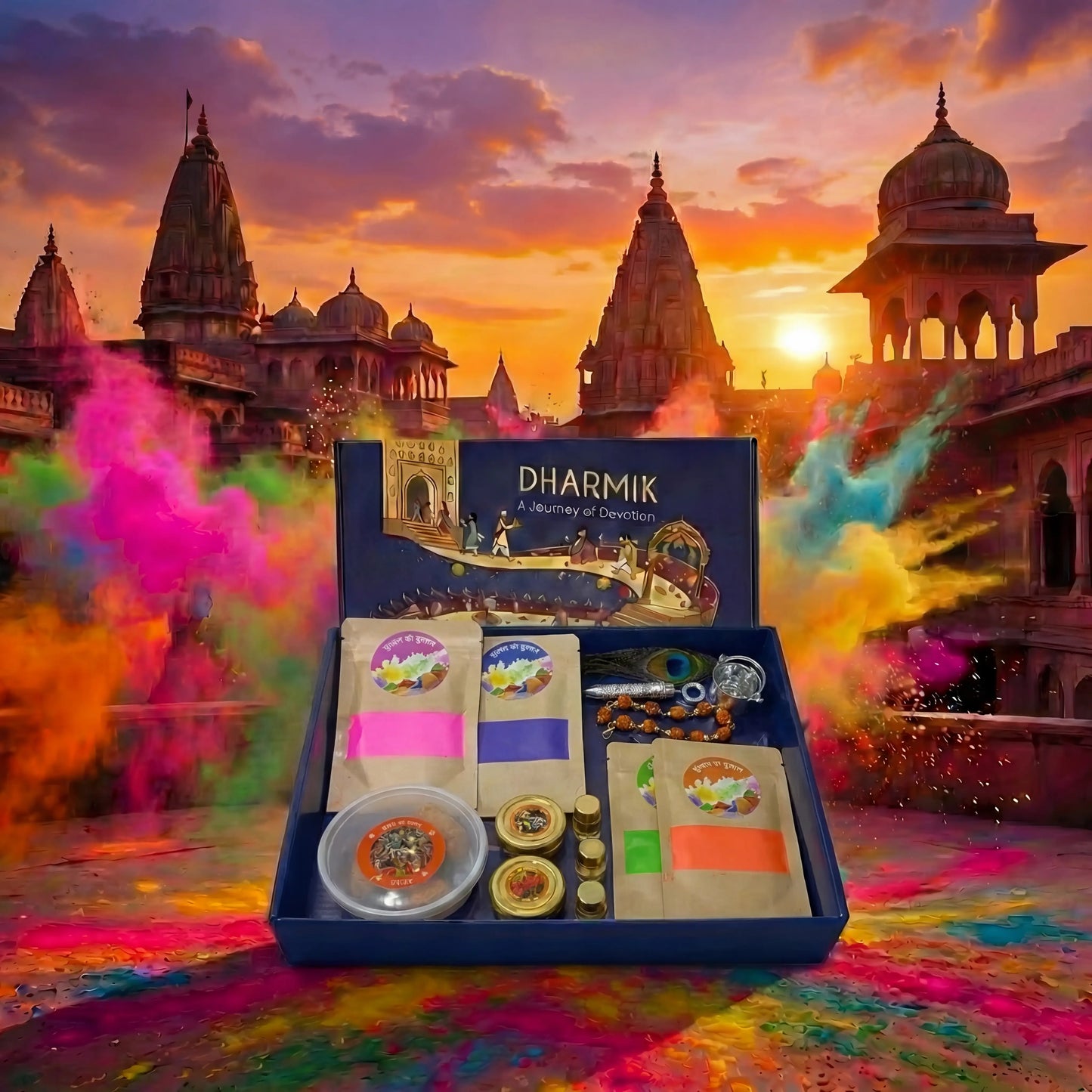 Vrindavan Holi Box ( Holi Utsav Prasadam from Vrindavan Dham ) Dharmik
