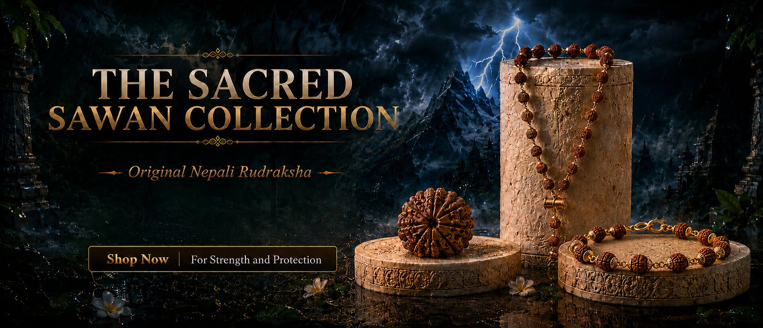 the sacred sawan collection of nepali rudraksha