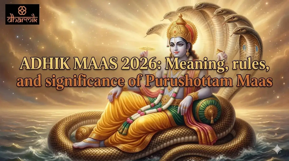 Devotee praying to Lord Vishnu during Adhik Maas 2026, symbolizing Purushottam Maas devotion and spiritual practices