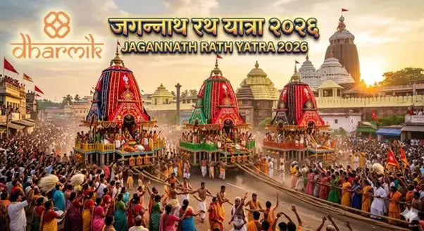 Jagannath Rath Yatra 2026 in Puri with massive chariots and thousands of devotees pulling the sacred raths
