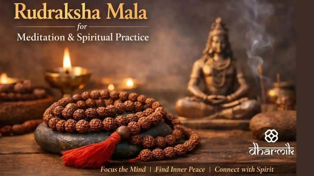 Rudraksha Mala for Meditation & Spiritual Practice Dharmik