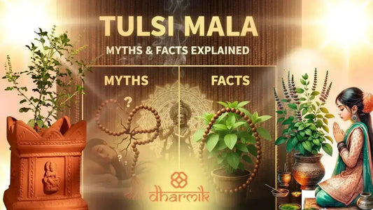Person wearing tulsi mala around the neck as a symbol of faith, protection, and mindfulness