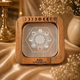 Wooden Plate with Selentie Plate 