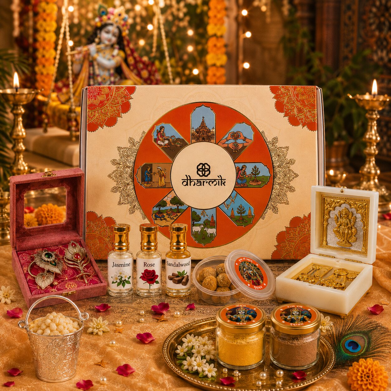 Janmashtmi Box with Krishna's Divine Blessings from Vrindavan