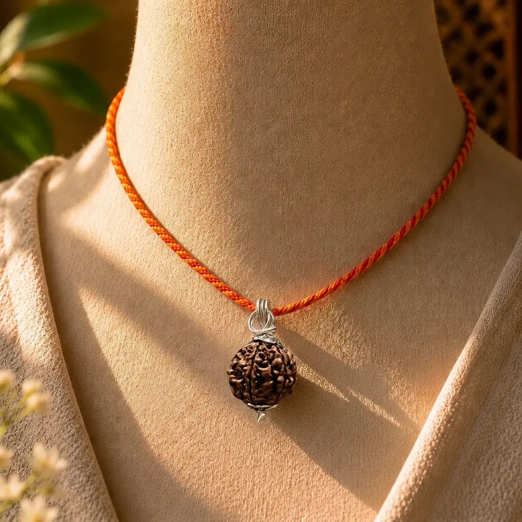 Original 6 Mukhi Rudraksha – Certified Natural Bead of Lord Kartikeya for Courage & Wisdom