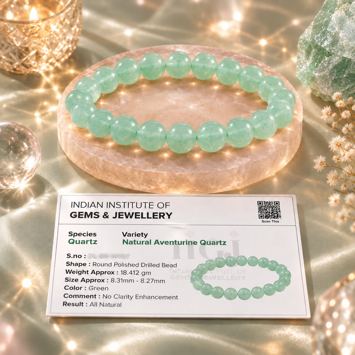 Green Aventurine Crystal Bracelet