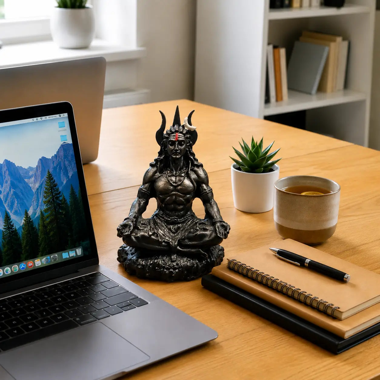     Meditating Shiva Desk Decor for Workspace | Dharmik Life