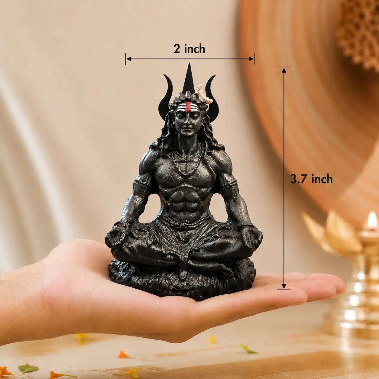 Mahakaal Shiva Meditation Idol – Protection & Inner Strength | Abhimantrit in Vrindavan