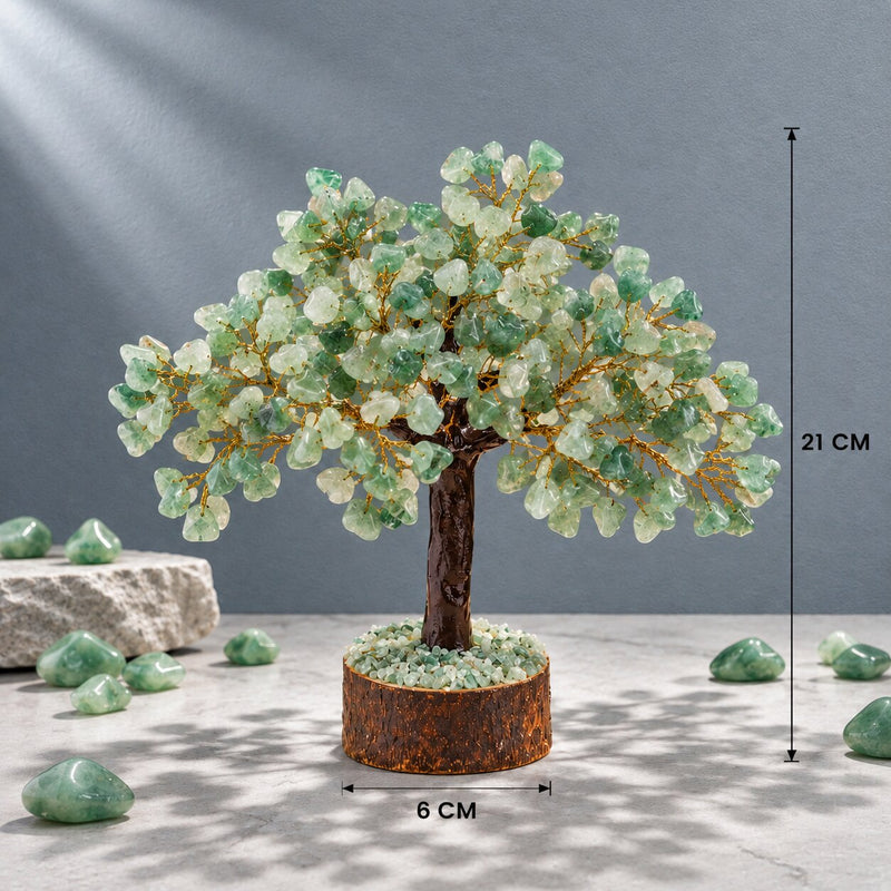 Dimensions of Green Aventurine crystal tree