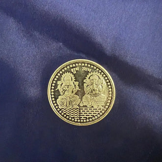 Lakshmi Ganesha Pure Silver Coin 10gm 