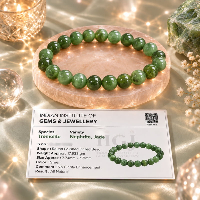 lab certification of jade bracelet 