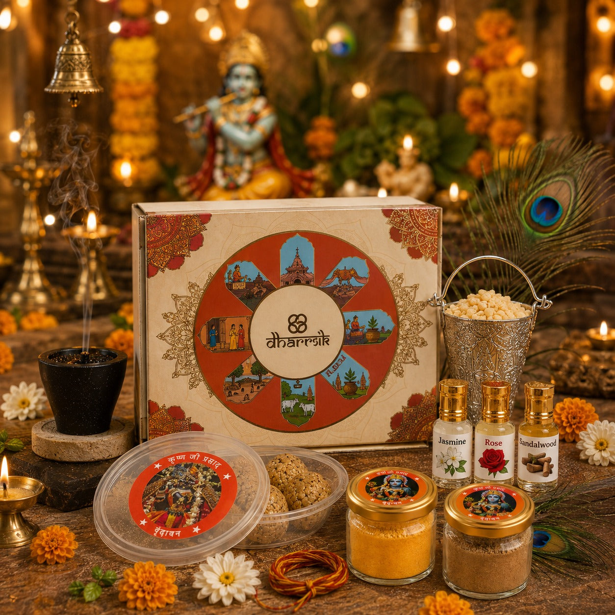 Janmashtmi Box with Krishna's Divine Blessings from Vrindavan