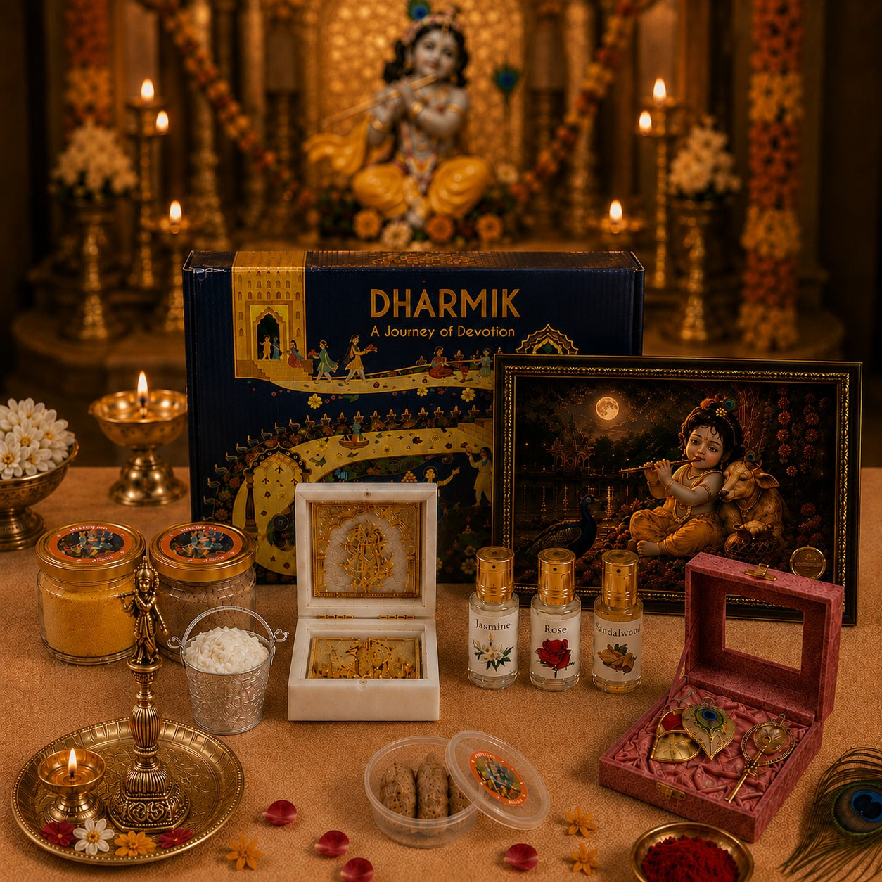 Janmashtmi Box with Krishna's Divine Blessings from Vrindavan