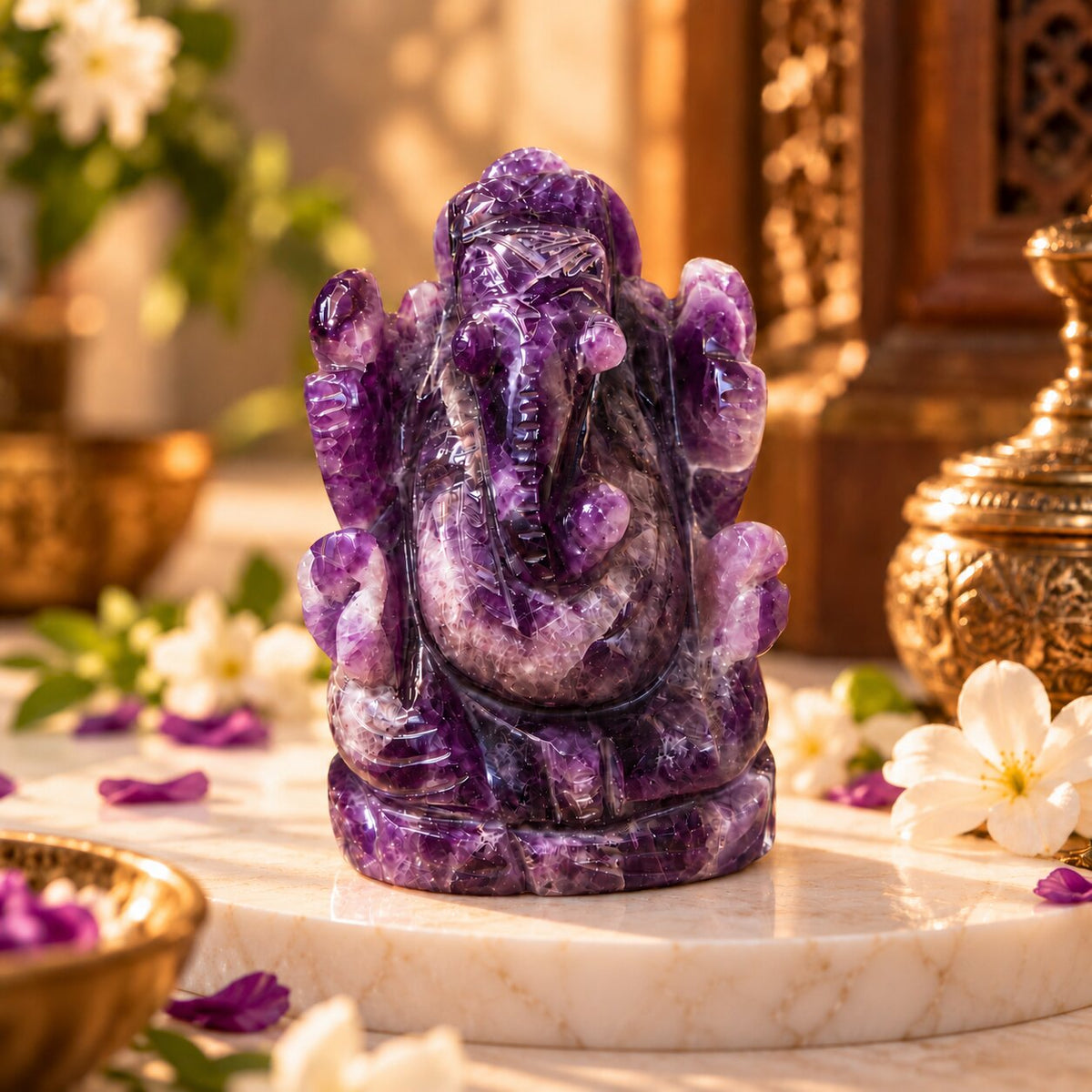 Amethyst Crystal ganesh ji 
