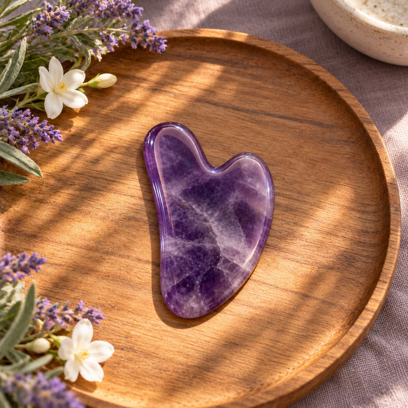 Amethyst crystal Gua Sha 