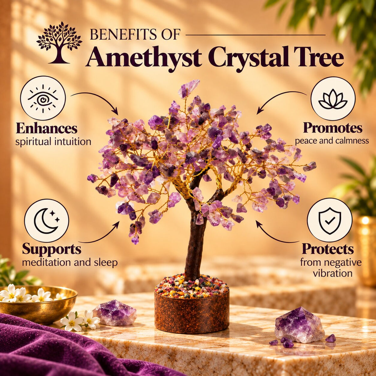 benefits of amethyst crystal  tree 