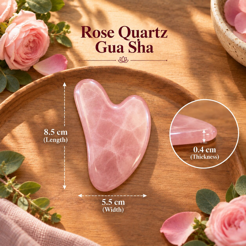  Rose Quartz  gua sha dimensions 