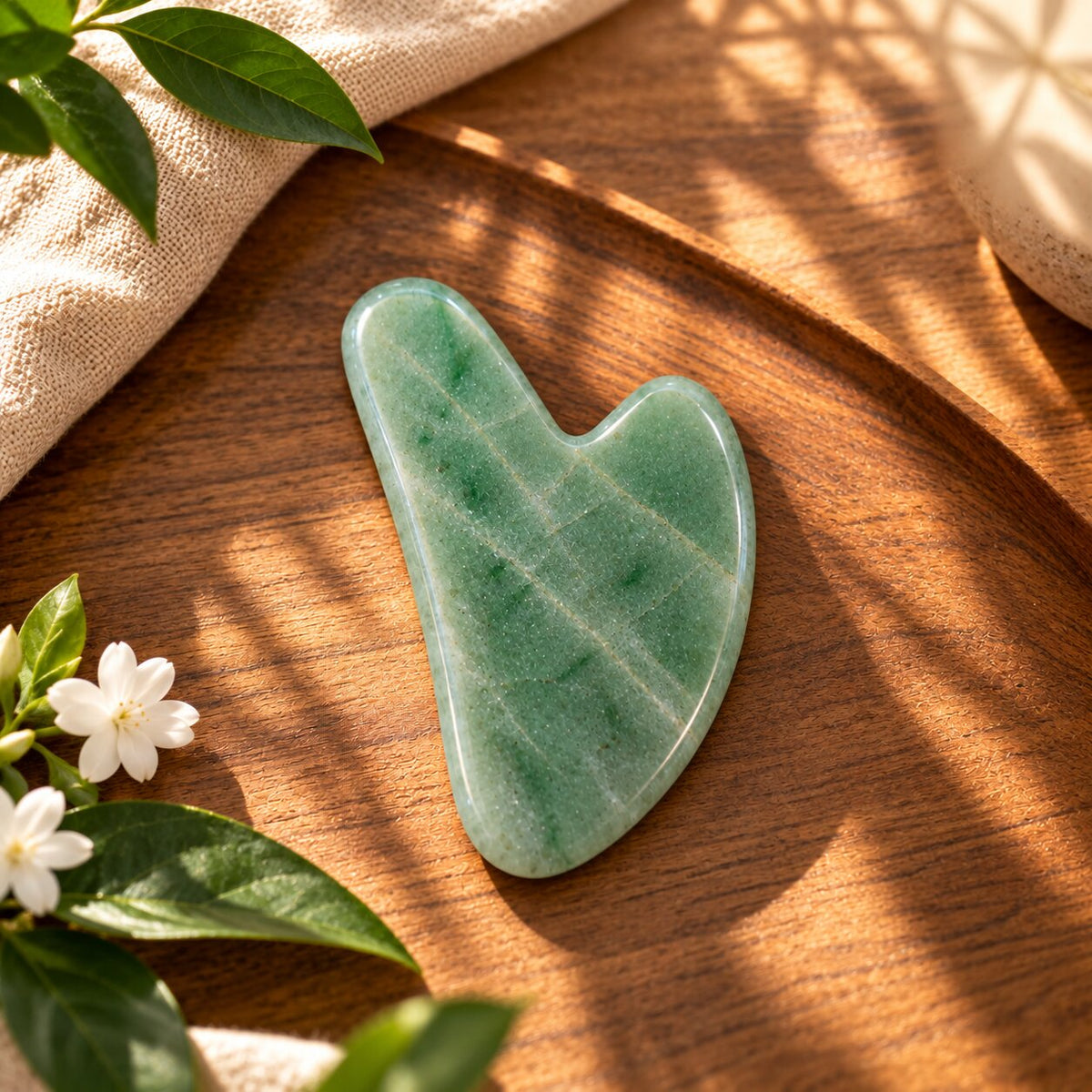 Green aventurine crystal Gua Sha 