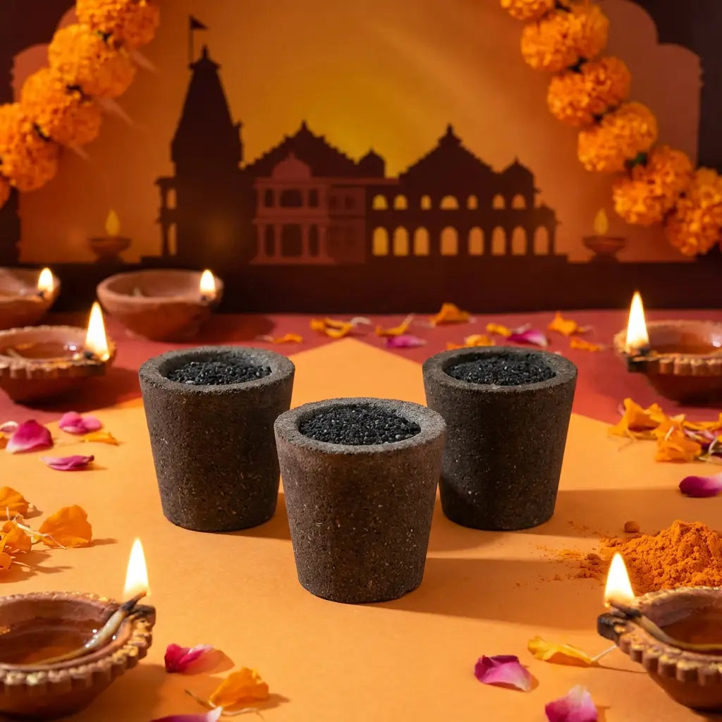 Sacred Dhoop Cups for Hanuman Jayanti Puja Included in Prasad Box - Blessed in Ayodhya Dharmik