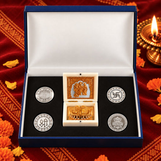 premium silver plated coin collection with ram darbar